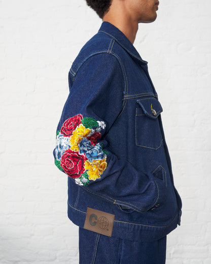 Embroidered Denim Trucker