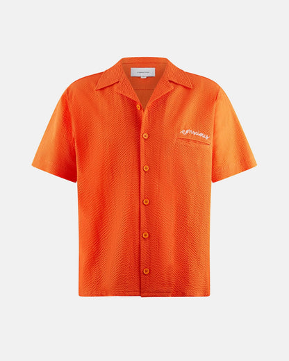 Seersucker Camp Collar Shirt