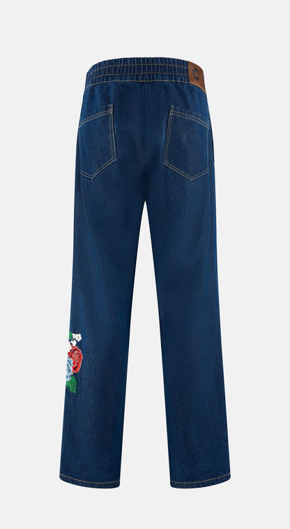 Embroidered Denim Jeans